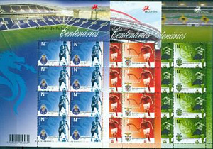 Португалия, 2005, Футбольные Клубы "Бенфика", "Спортинг", Порту", 3 листа